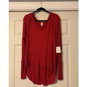 Red Free People Top